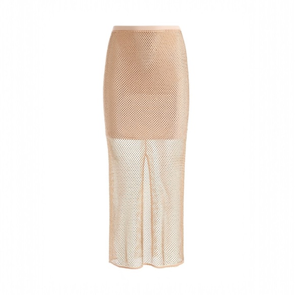 Alice + Olivia Maeve Embellished Tan Skirt - Picture 5 of 7